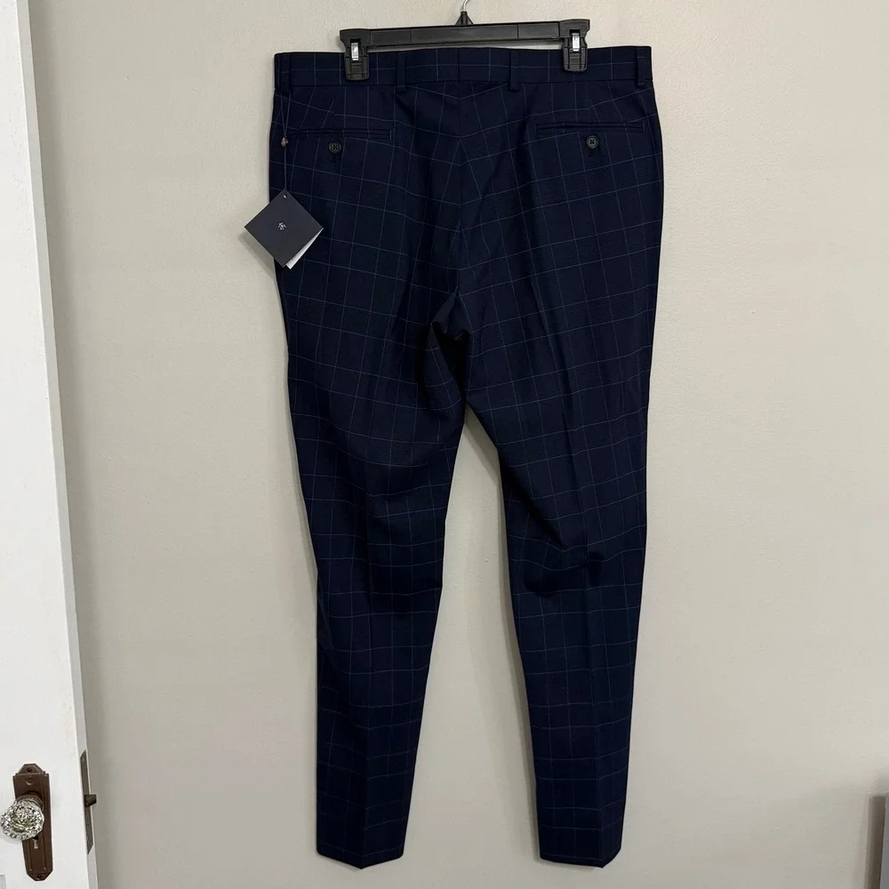NEW Brooks Brothers 40R 34x32 Windowpane Explorer Vitale Barberis Canonico Suit